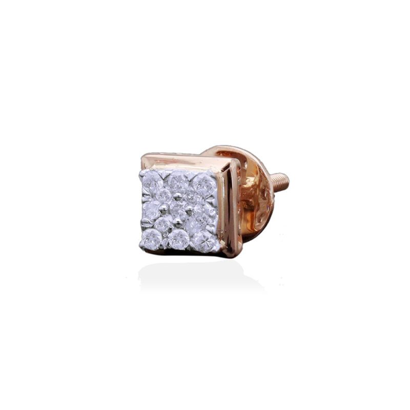 Modern Square Stud Diamond Earring2