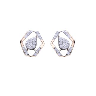 Jade Hexabeat Diamond Earring